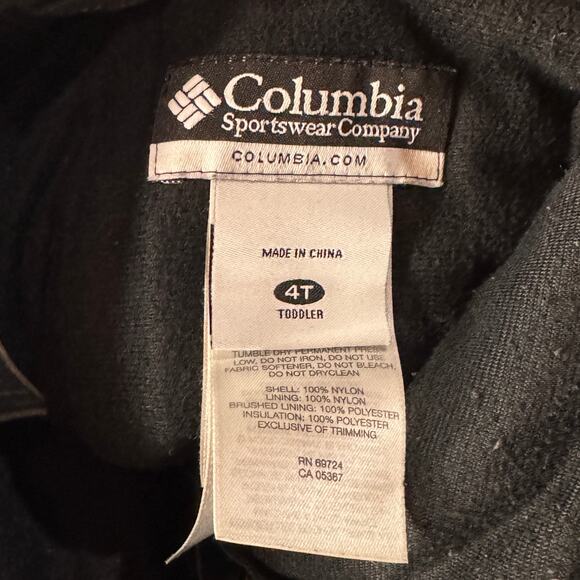 Columbia Toddler SZ 4T Ski Pants Snowboard Insulated Omni-Tech Omni-Shield Black - Picture 10 of 13